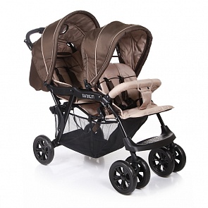 Коляска для двойни Tandem (Baby Care, BC002_Brown/Grey)